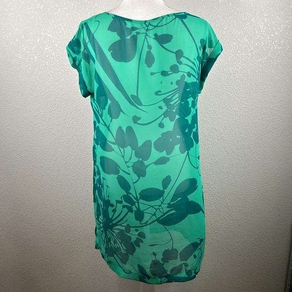 Old Navy Green Sheer Tropical Print Swimsuit Cover-Up Dress Size Medium - Picture 5 of 7